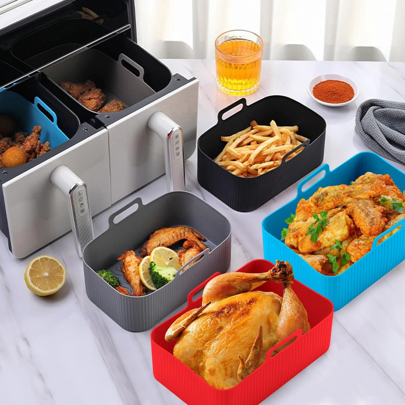 Air Fryer Silicone Baking Tray 2.0 - 2 Pcs (1 Pack) - Image 6