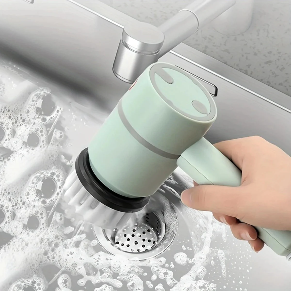 Easy Scrub Gun with 6 Brush Heads - Image 2