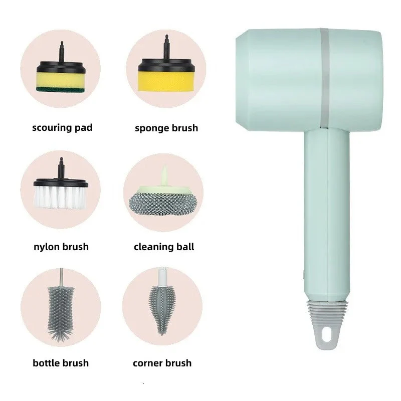 Easy Scrub Gun with 6 Brush Heads - Image 3