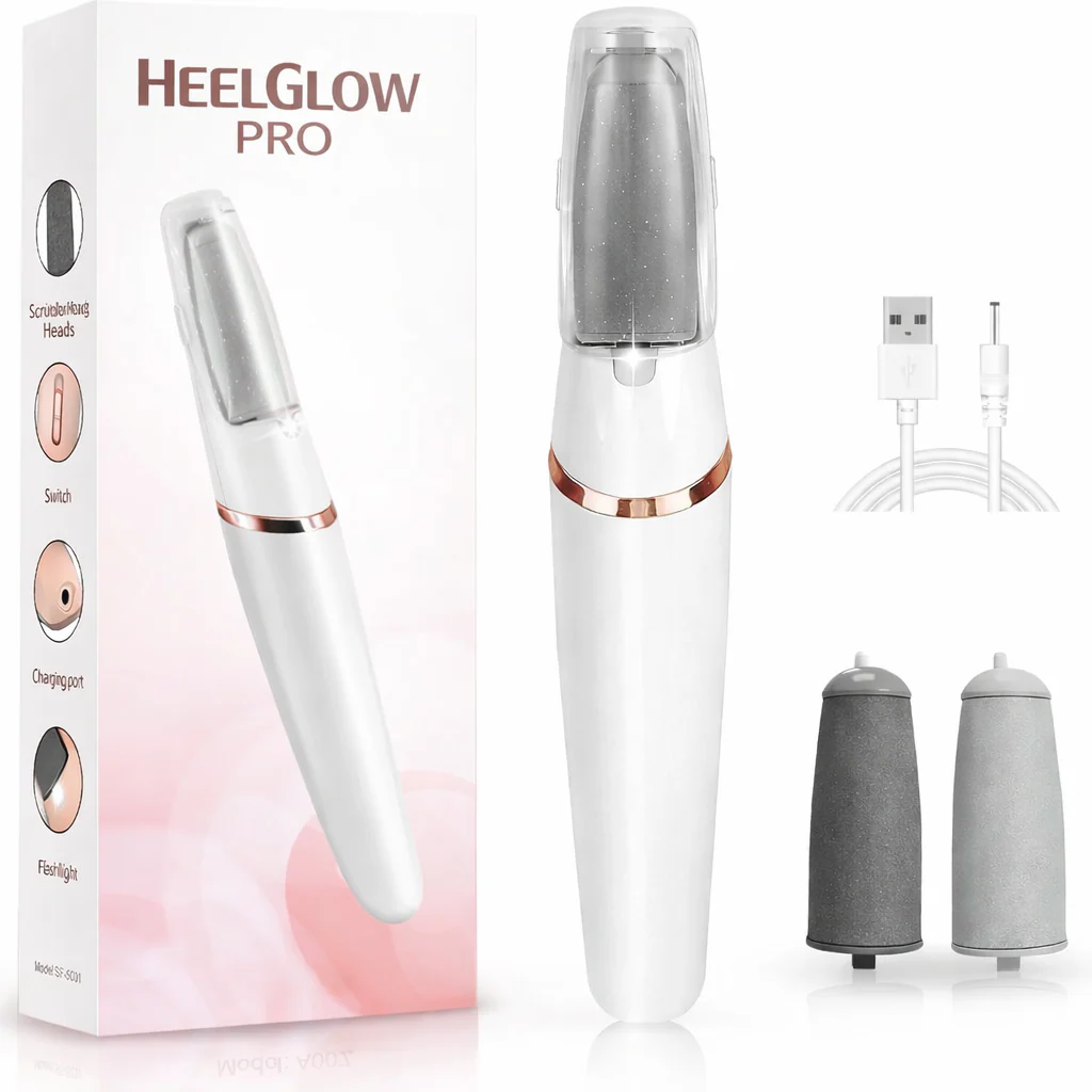 HeelGlow Pro 💖– Rechargeable Electric Callus Remover to Get Silky-Smooth Feet 🌸👣