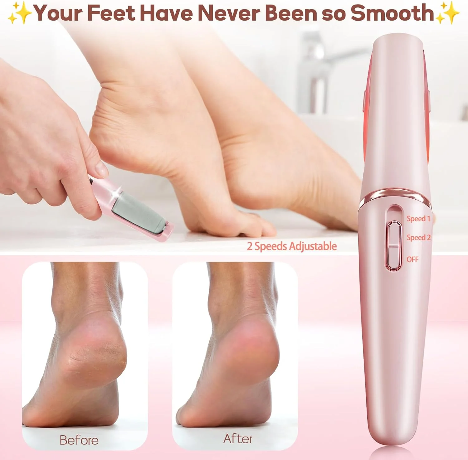 HeelGlow Pro 💖– Rechargeable Electric Callus Remover to Get Silky-Smooth Feet 🌸👣 - Image 2