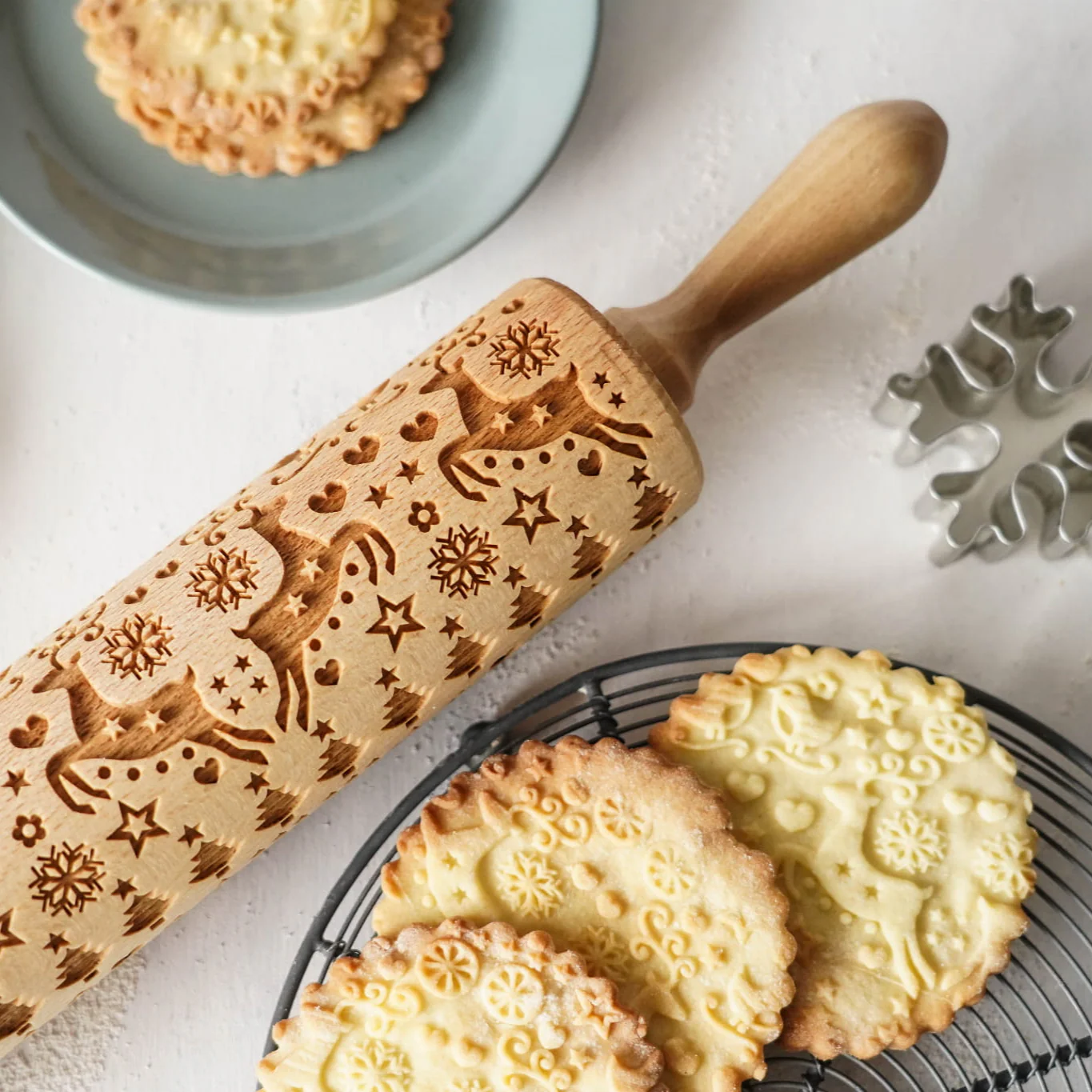 Embossed Cookie Rolling Pin with Amazing Designs - Image 12