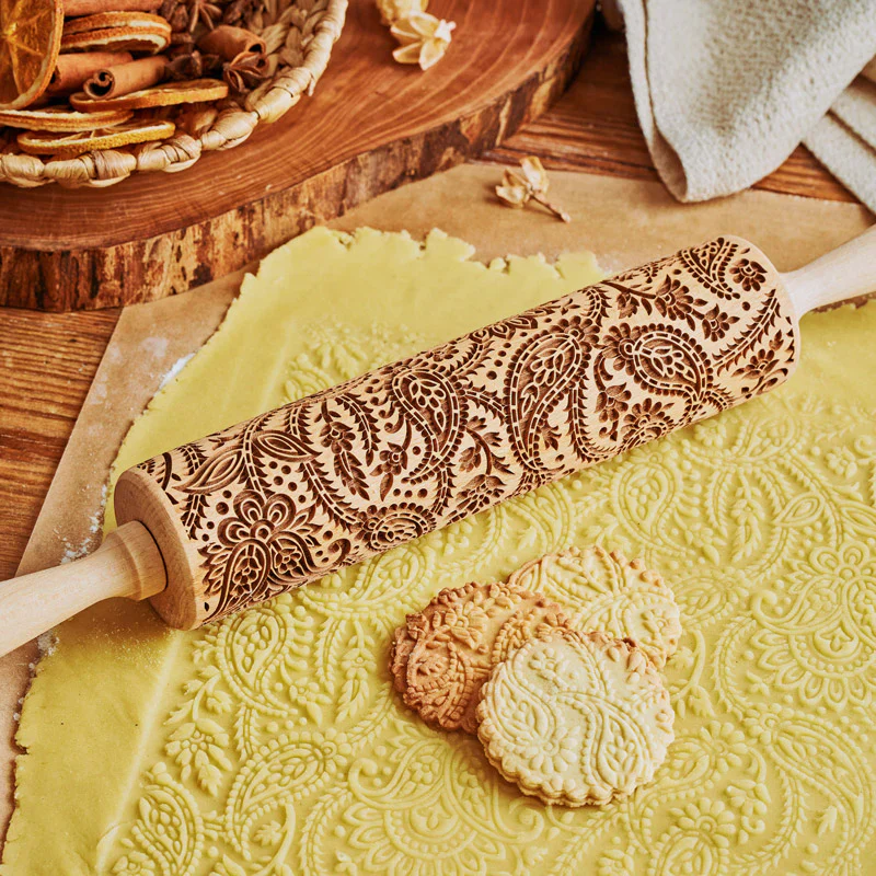 Embossed Cookie Rolling Pin with Amazing Designs - Image 3