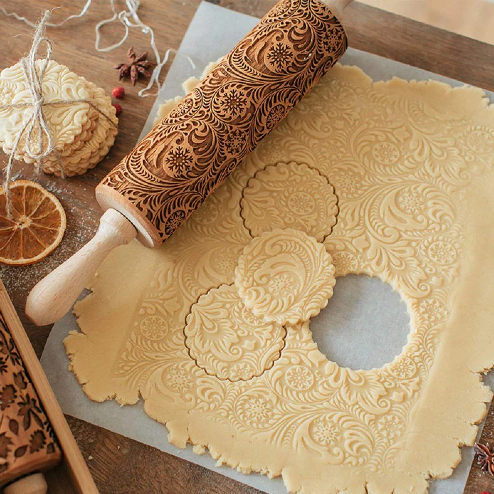 Embossed Cookie Rolling Pin with Amazing Designs - Image 4
