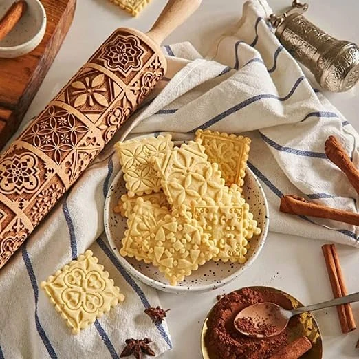Embossed Cookie Rolling Pin with Amazing Designs - Image 9