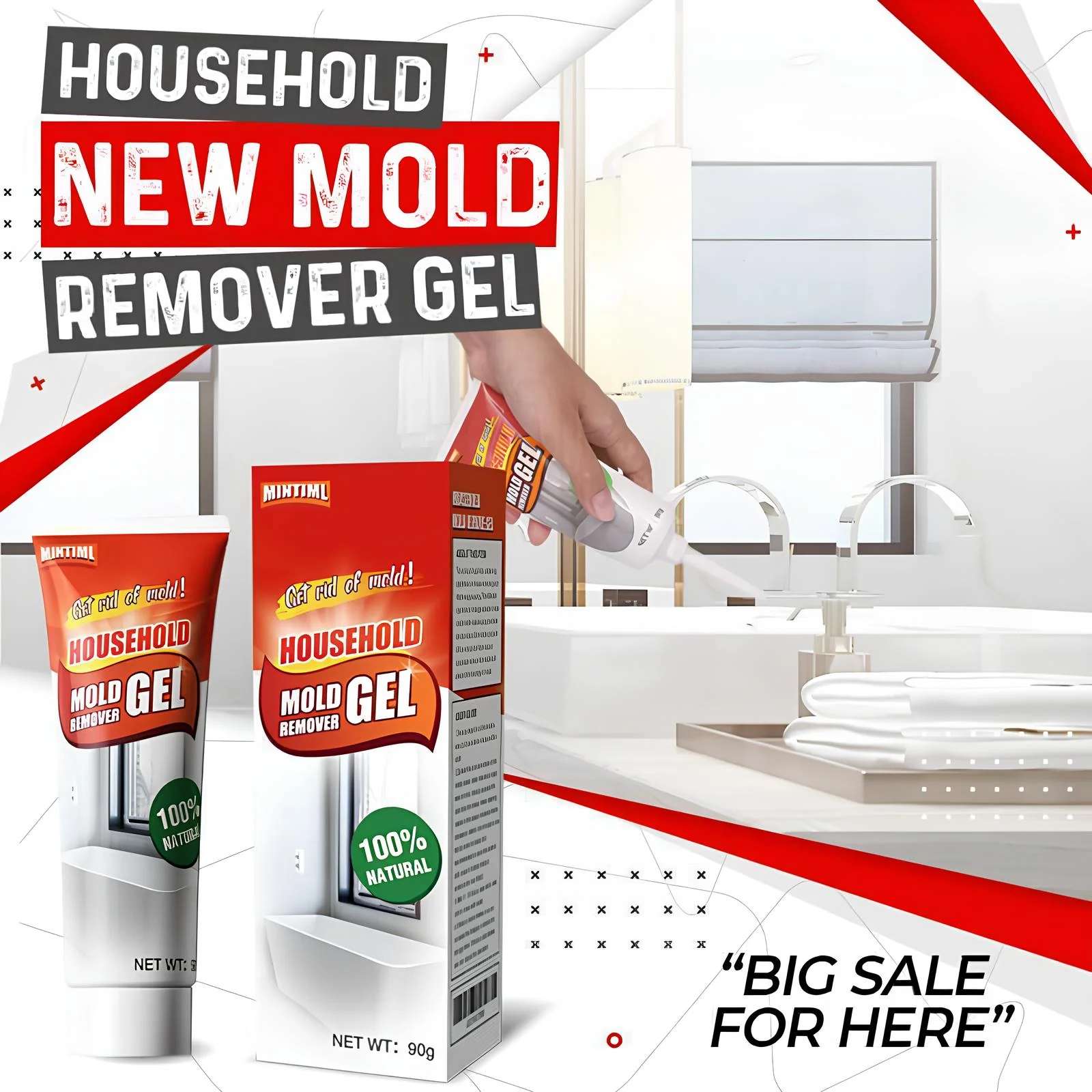 Household Safe Mould Remover & Caulk Cleaning Gel - Image 10