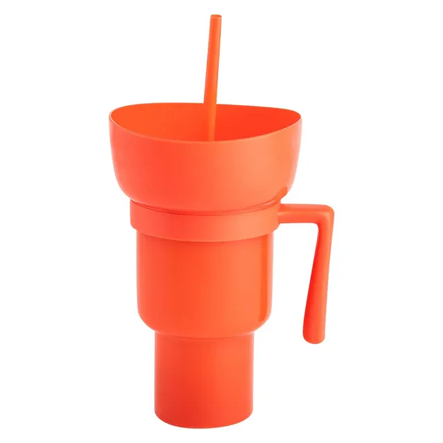Multifunctional Snack Drinks Cup with Straw - Image 7