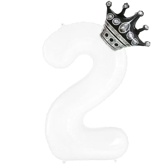 Foil Balloon for Birthday Party Number with Crown - Image 21