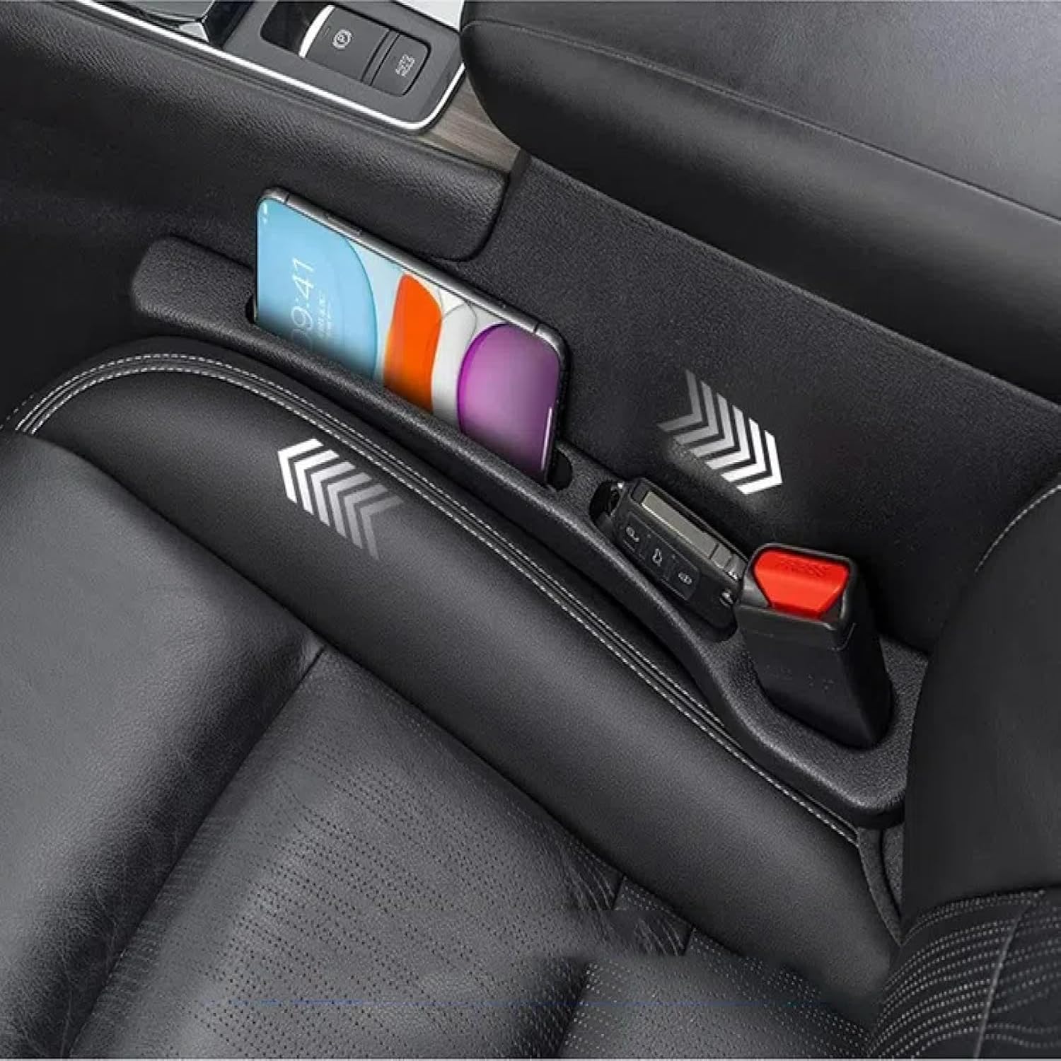 Drop Stopper 📱🚫- Universal Car Seat-Gap Filler Duo (Belt-Slot Safe) - Image 2