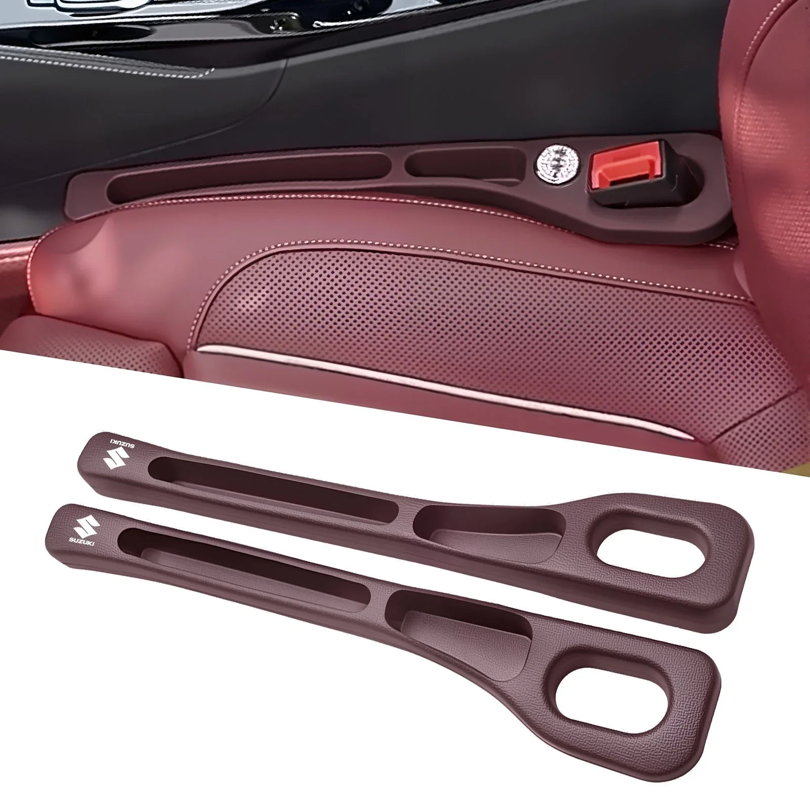 Drop Stopper 📱🚫- Universal Car Seat-Gap Filler Duo (Belt-Slot Safe) - Image 24