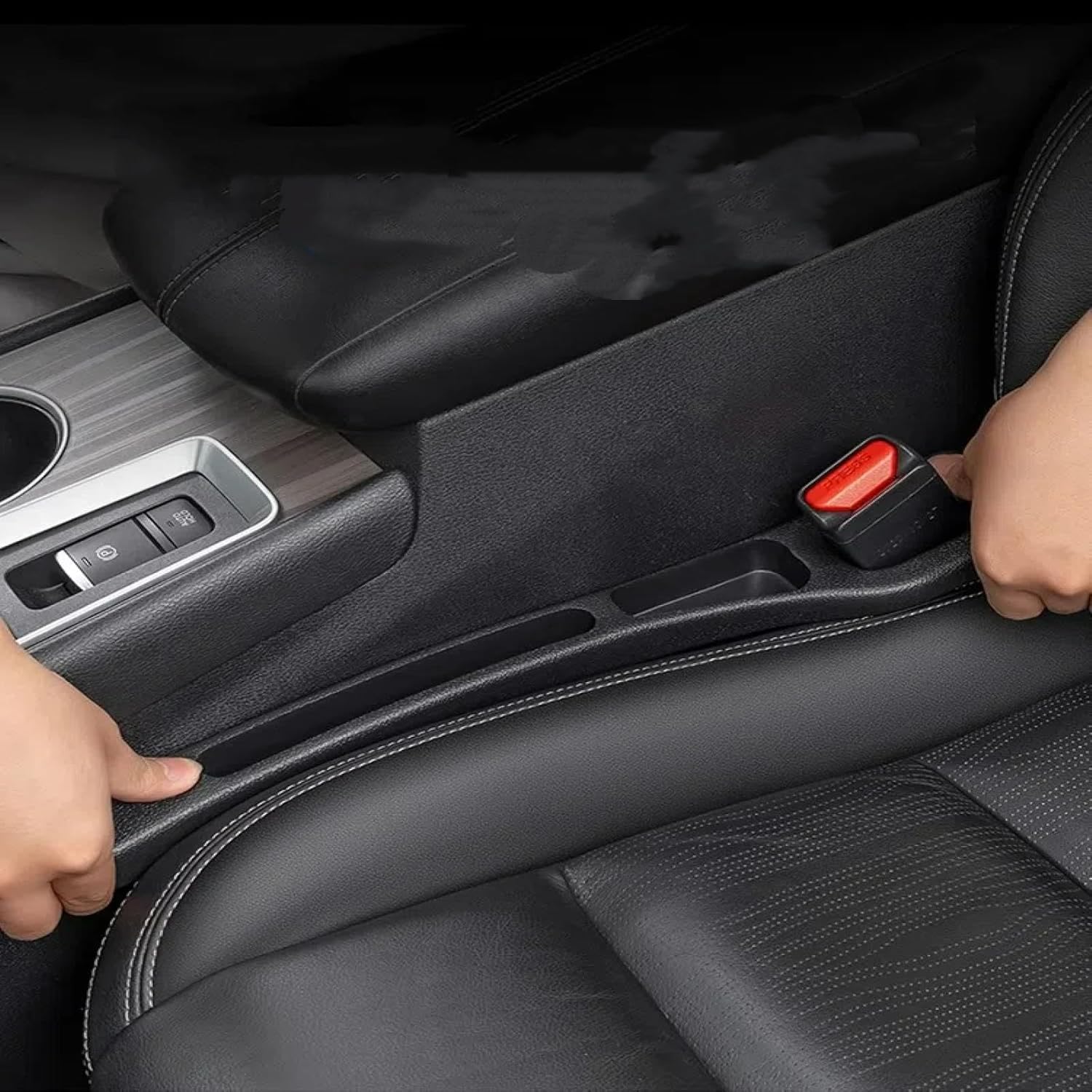 Drop Stopper 📱🚫- Universal Car Seat-Gap Filler Duo (Belt-Slot Safe) - Image 3