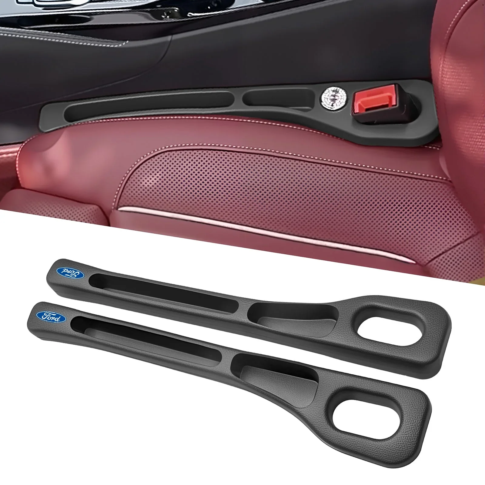 Drop Stopper 📱🚫- Universal Car Seat-Gap Filler Duo (Belt-Slot Safe) - Image 32