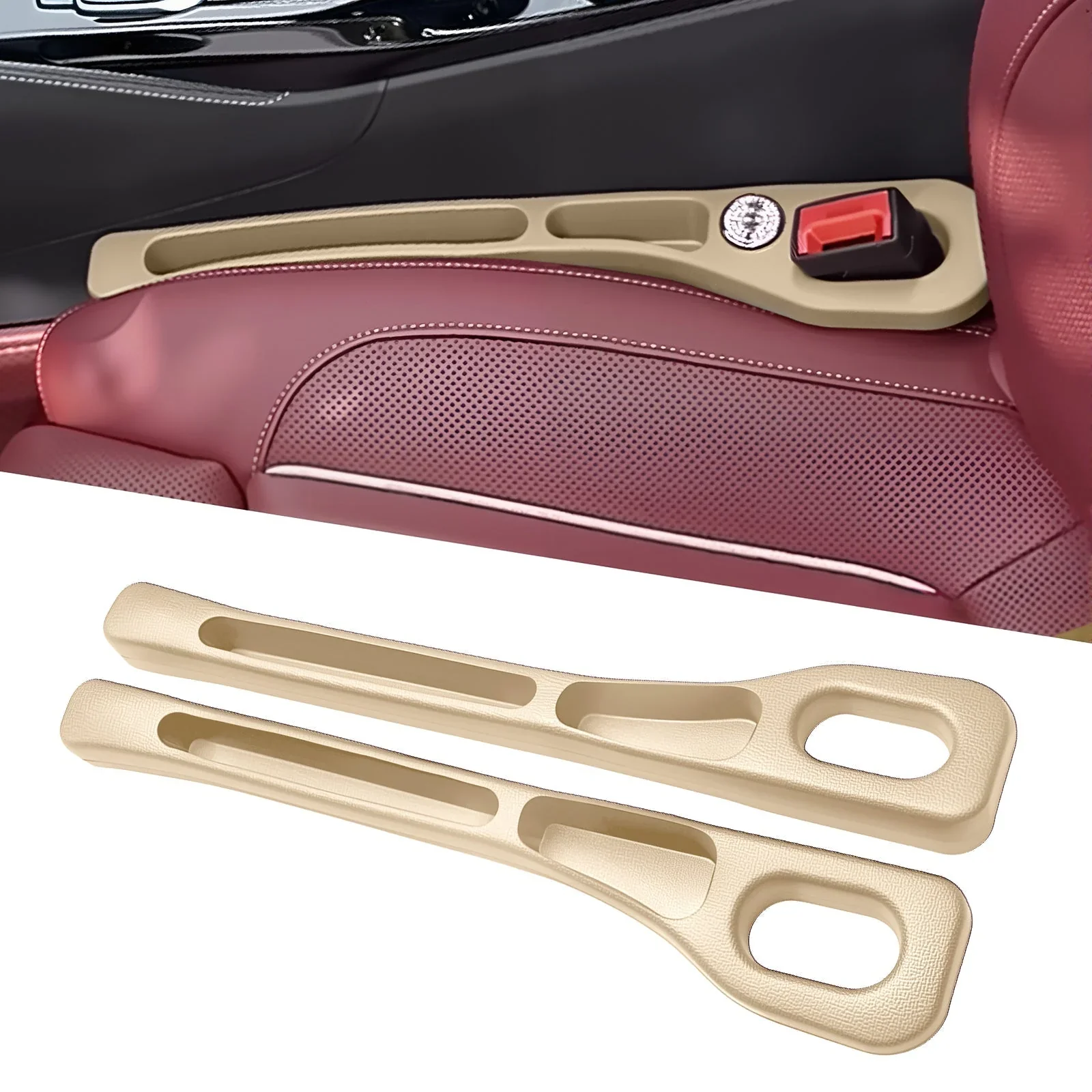Drop Stopper 📱🚫- Universal Car Seat-Gap Filler Duo (Belt-Slot Safe) - Image 96