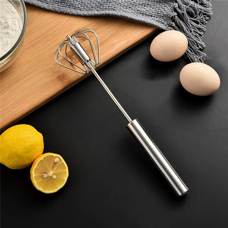 Stainless Steel Hand Whisk - Push-Down Whisker - Image 2