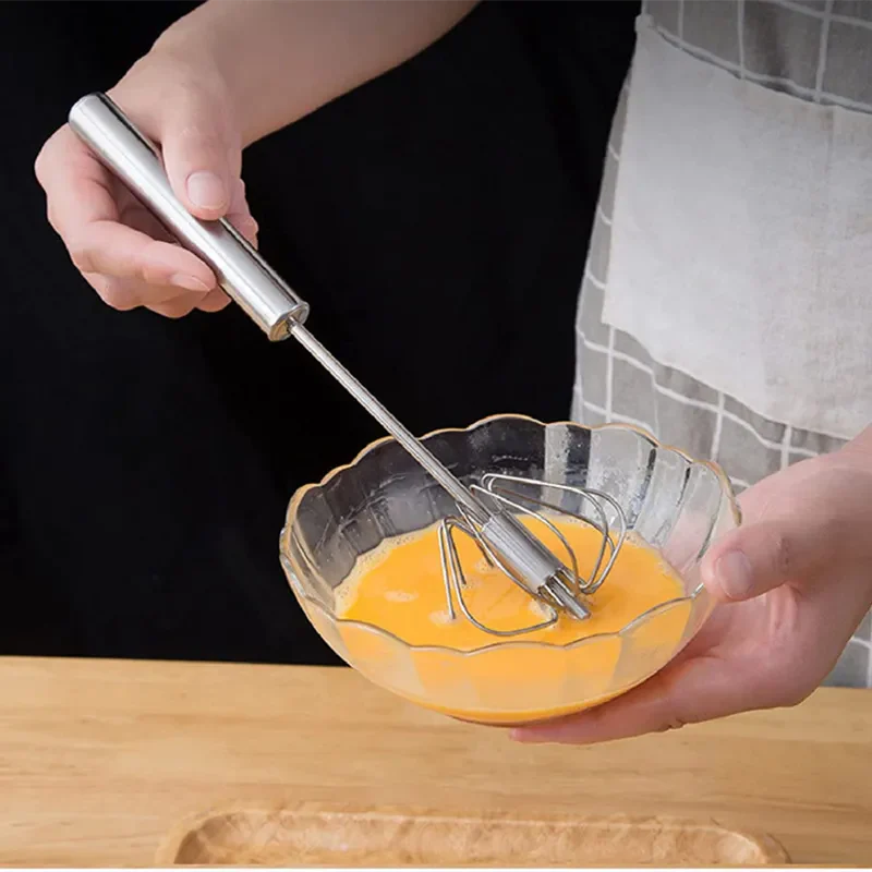 Stainless Steel Hand Whisk - Push-Down Whisker - Image 3