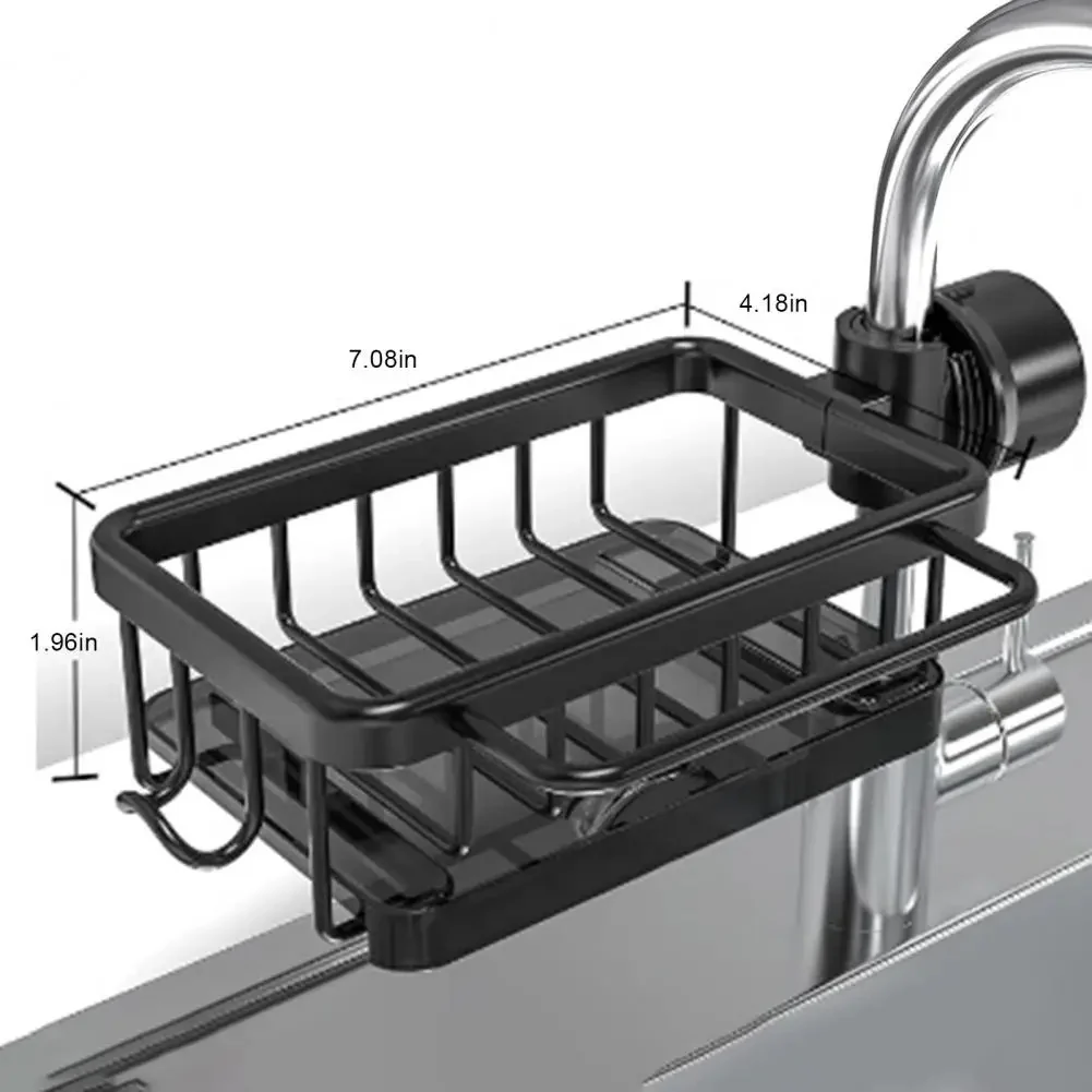 Stainless Steel Sink Drain Rack Storage with Drain Tray - Image 5