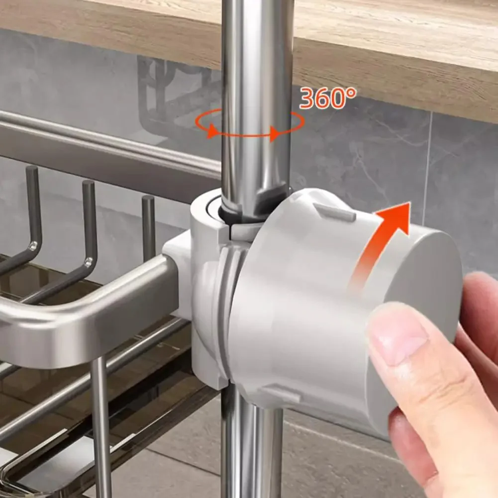 Stainless Steel Sink Drain Rack Storage with Drain Tray - Image 8