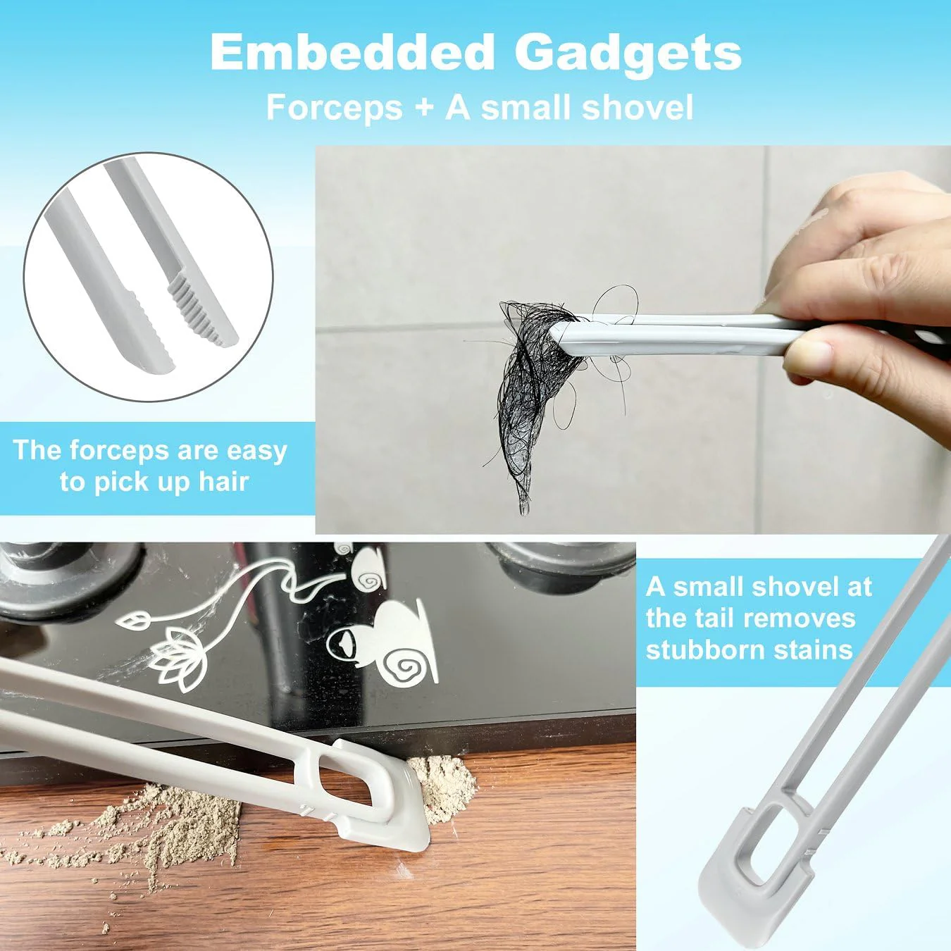 360° Rotatable V Shaped  Grout Brush | The 3-in-1 Hard Bristle Corner Brush - Image 12