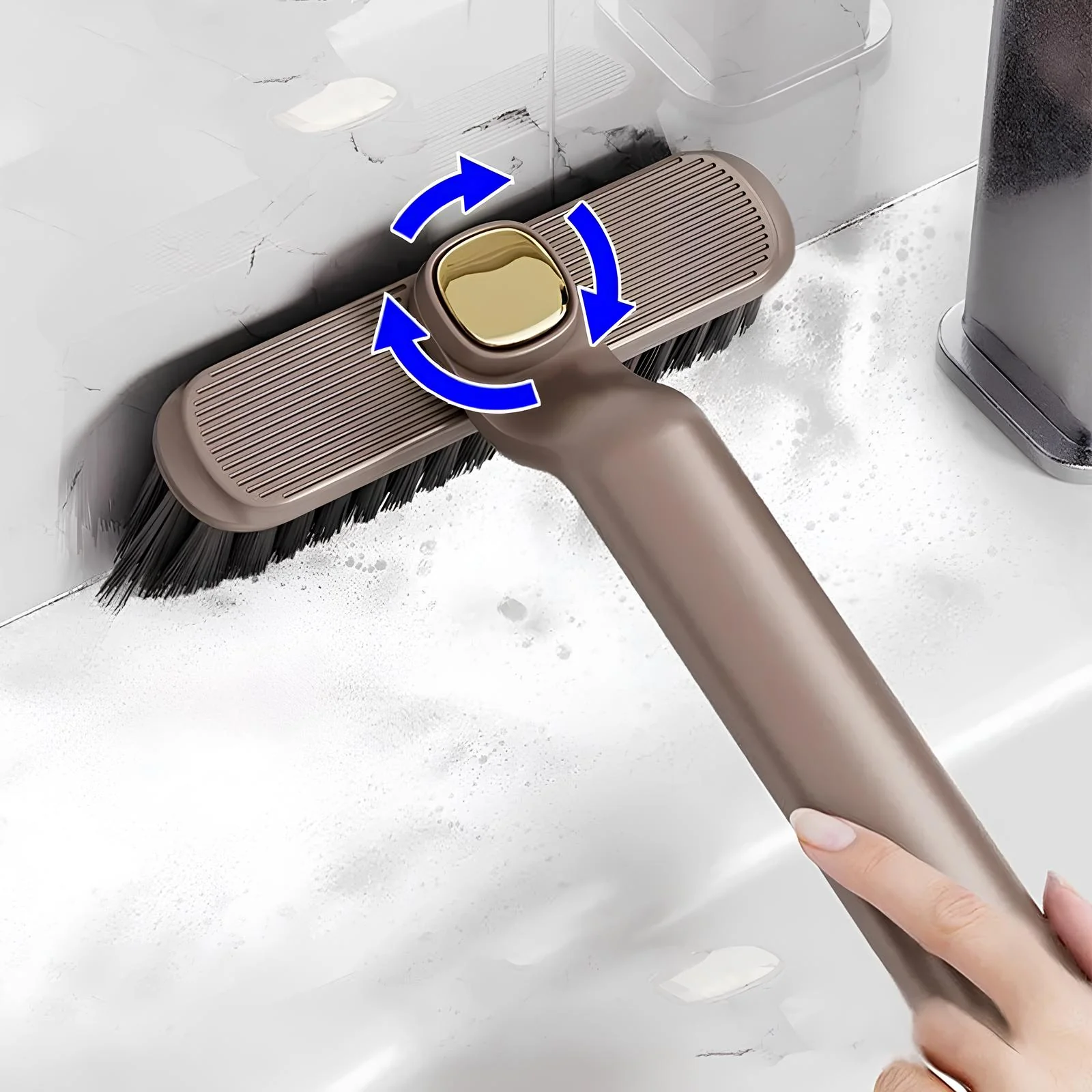 360° Rotatable V Shaped  Grout Brush | The 3-in-1 Hard Bristle Corner Brush - Image 3