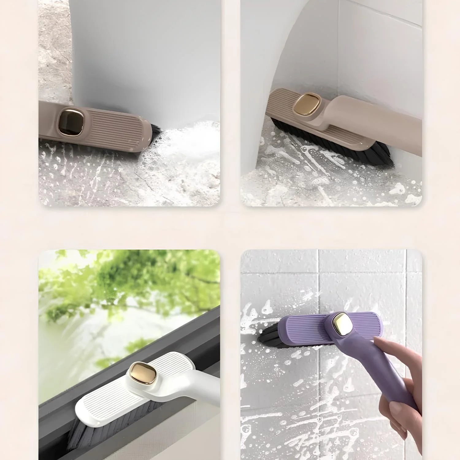 360° Rotatable V Shaped  Grout Brush | The 3-in-1 Hard Bristle Corner Brush - Image 8