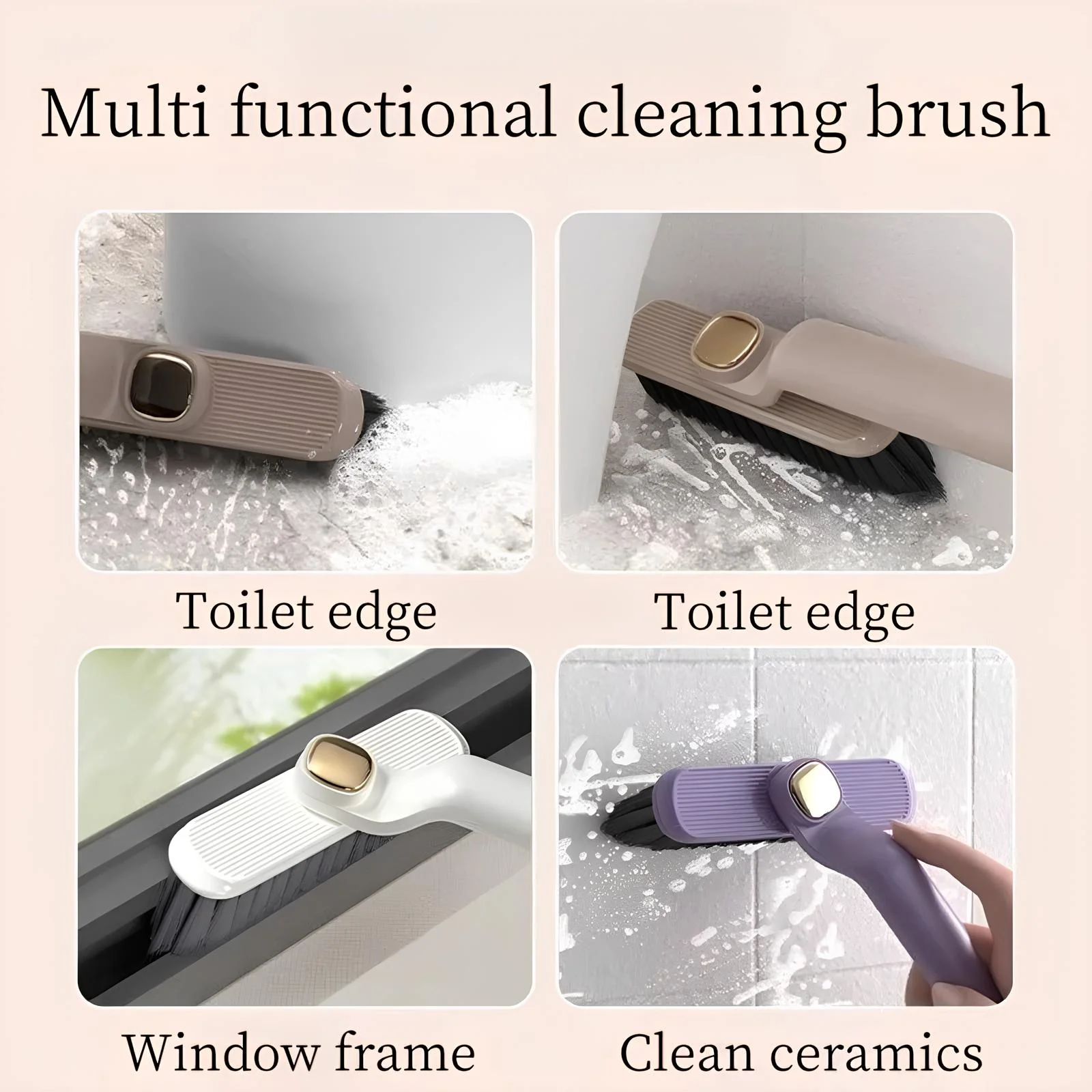 360° Rotatable V Shaped  Grout Brush | The 3-in-1 Hard Bristle Corner Brush - Image 9